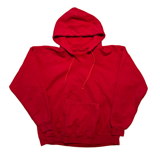 Hanes Red Blank Hoodie Sweatshirt - Large - 23" x 25"