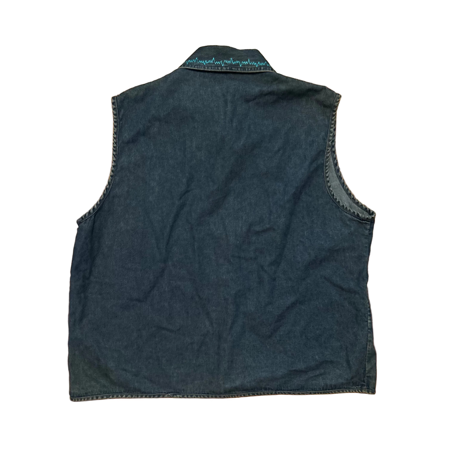 New Directions Plus Denim Embroidered School Vest - XLarge - 24" x 27"