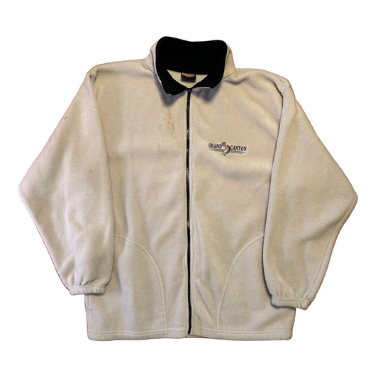 Grand Canyon Cream Zip Up Fleece Sweatshirt - Large - 23" x 28"