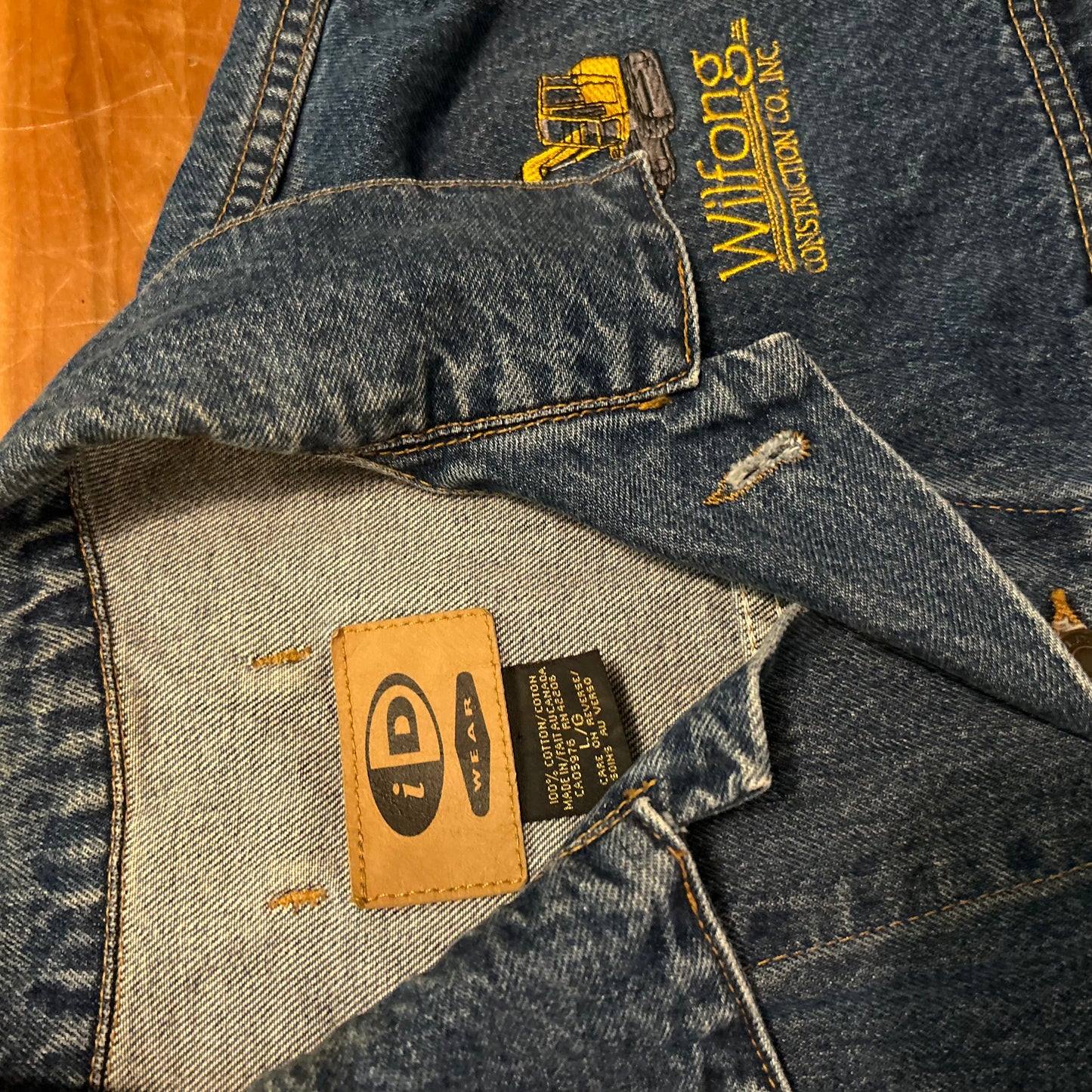 iD Wear Willfong Construction Denim Jean Jacket - XLarge - 24" x 25"