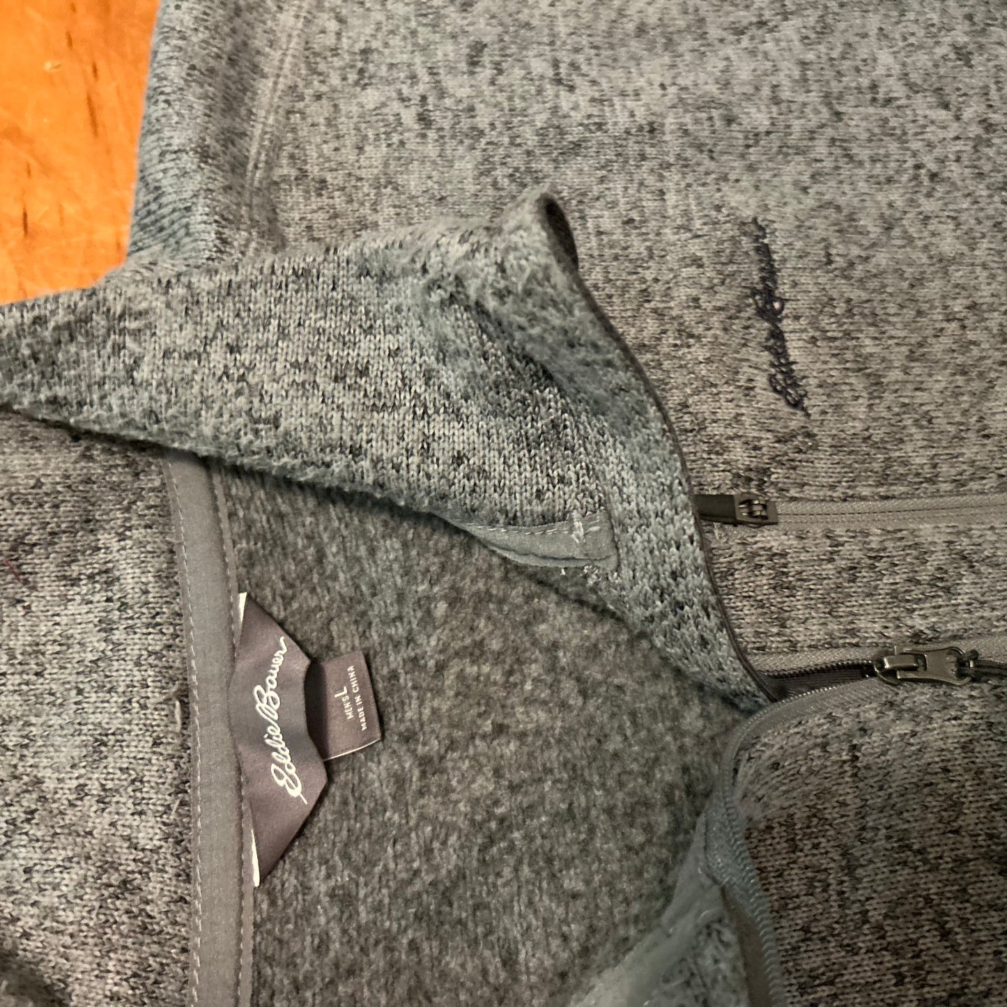 Grey Eddie Bauer Quarter zip Sweatshirt - XLarge - 24" x 28"