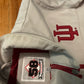 58 Sports Indiana IU Grey Tan Zip Up Windbreaker Jacket Coat - Large - 22" x 28"