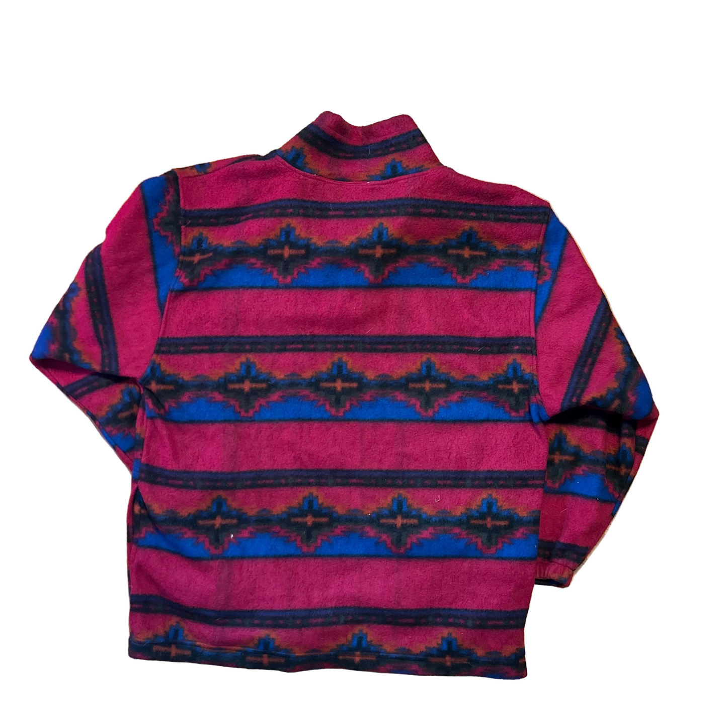 Denim Express Red Blue Quarter Zip Fleece Sweatshirt - XLarge - 24" x 27.5"