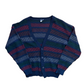 90's Edison Knitwear Navy Cardigan Sweater - Large - 22" x 24.5"