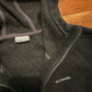 Columbia Grey Fleece Hoodie Zip Up Jacket Coat - XLarge - 24" x 31"