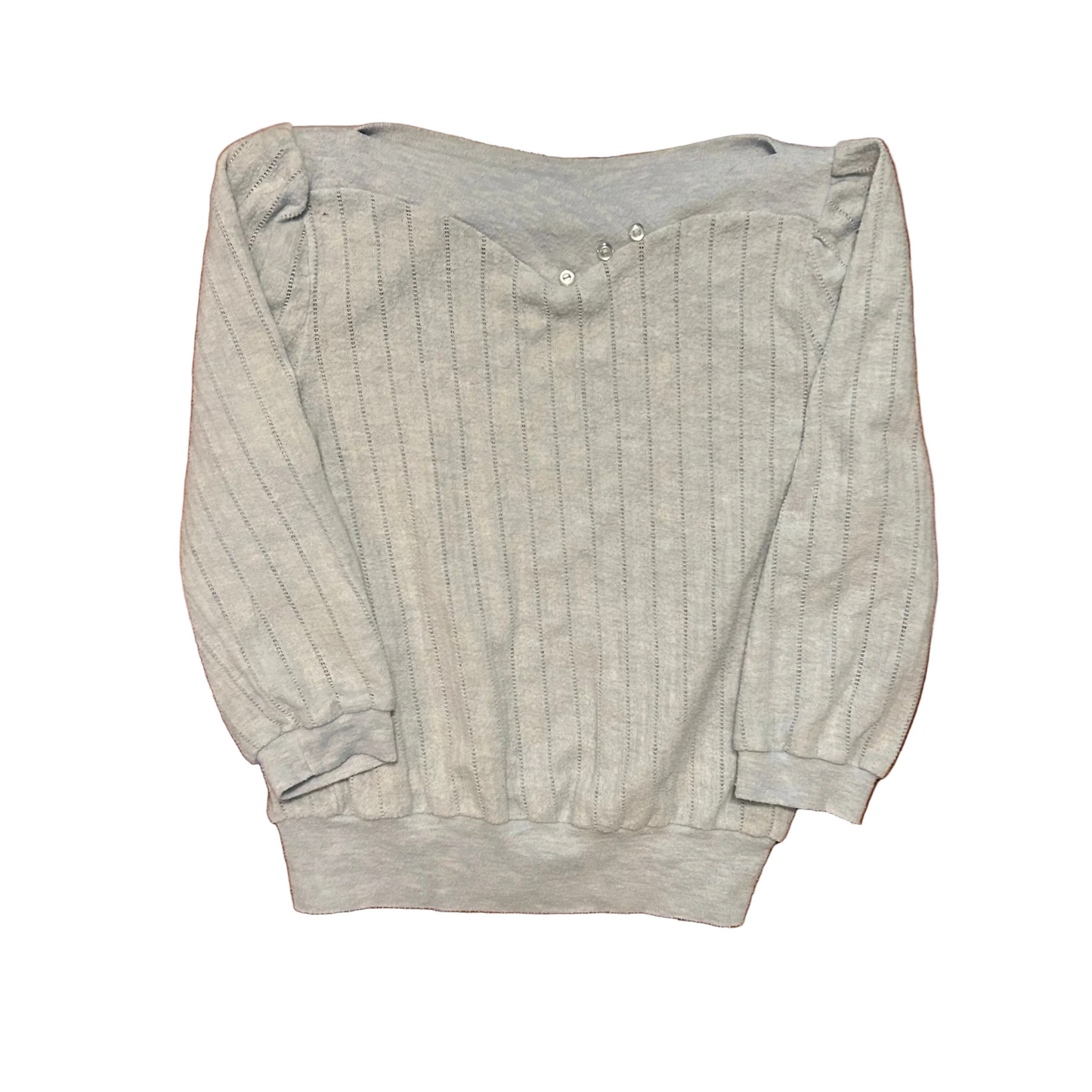 80’s Miss Kalico Light Blue Sweater - Small - 18" x 20.5"