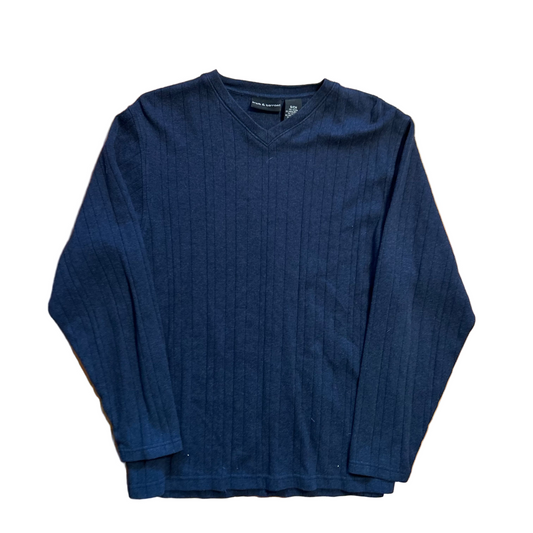 Croft and Barrow VNeck Navy Sweater - Medium - 20" x 26"