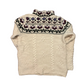 Lands End Purple Cream White Sweater - Small - 19" x 23"