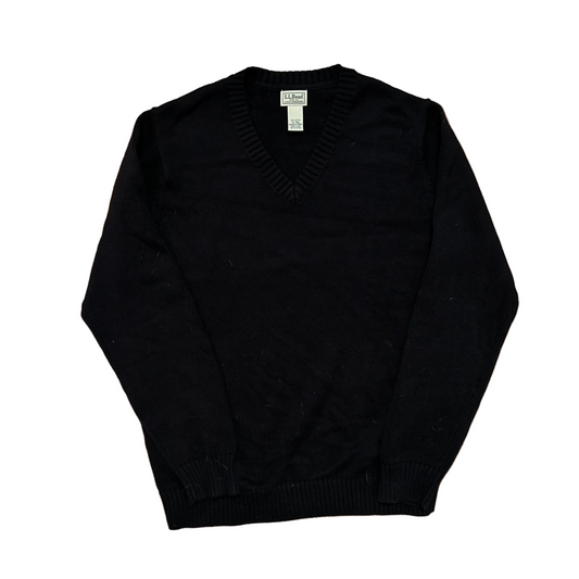 LL Bean Black VNeck Sweater - XLarge - 25" x 30"
