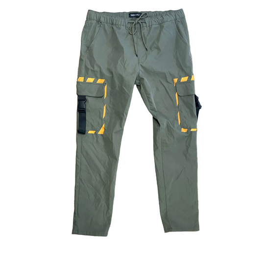 Smoke and Ash Green Cargo Pants - Drawstring - 37” x 31”