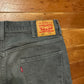 Levi 569 Grey Denim Jean Shorts Jorts - 38" x 12"