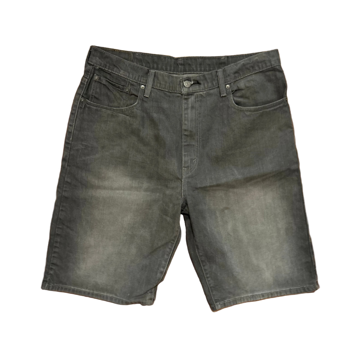 Levi 569 Grey Denim Jean Shorts Jorts - 38" x 12"