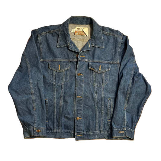 80/90's Sears Roebucks Denim Trucker Jean Jacket Coat - XLarge - 25.5" x 28"