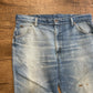 80/90's Sears Roebucks Distressed Painter Blue Jeans Denim - 38” x 28”