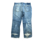 80/90's Sears Roebucks Distressed Painter Blue Jeans Denim - 38” x 28”