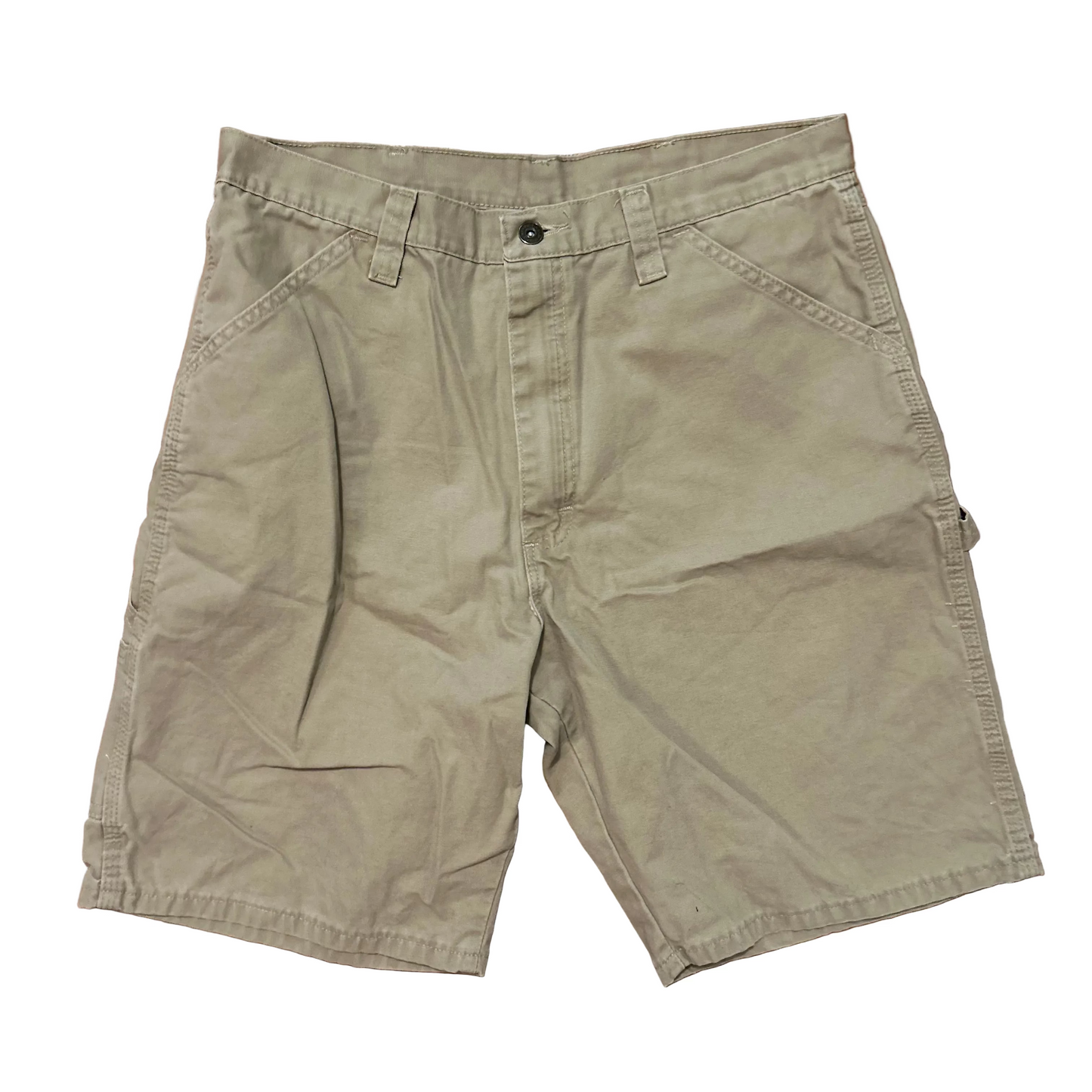 Wrangler Tan Khaki Carpenter Shorts - 34" x 9.5"