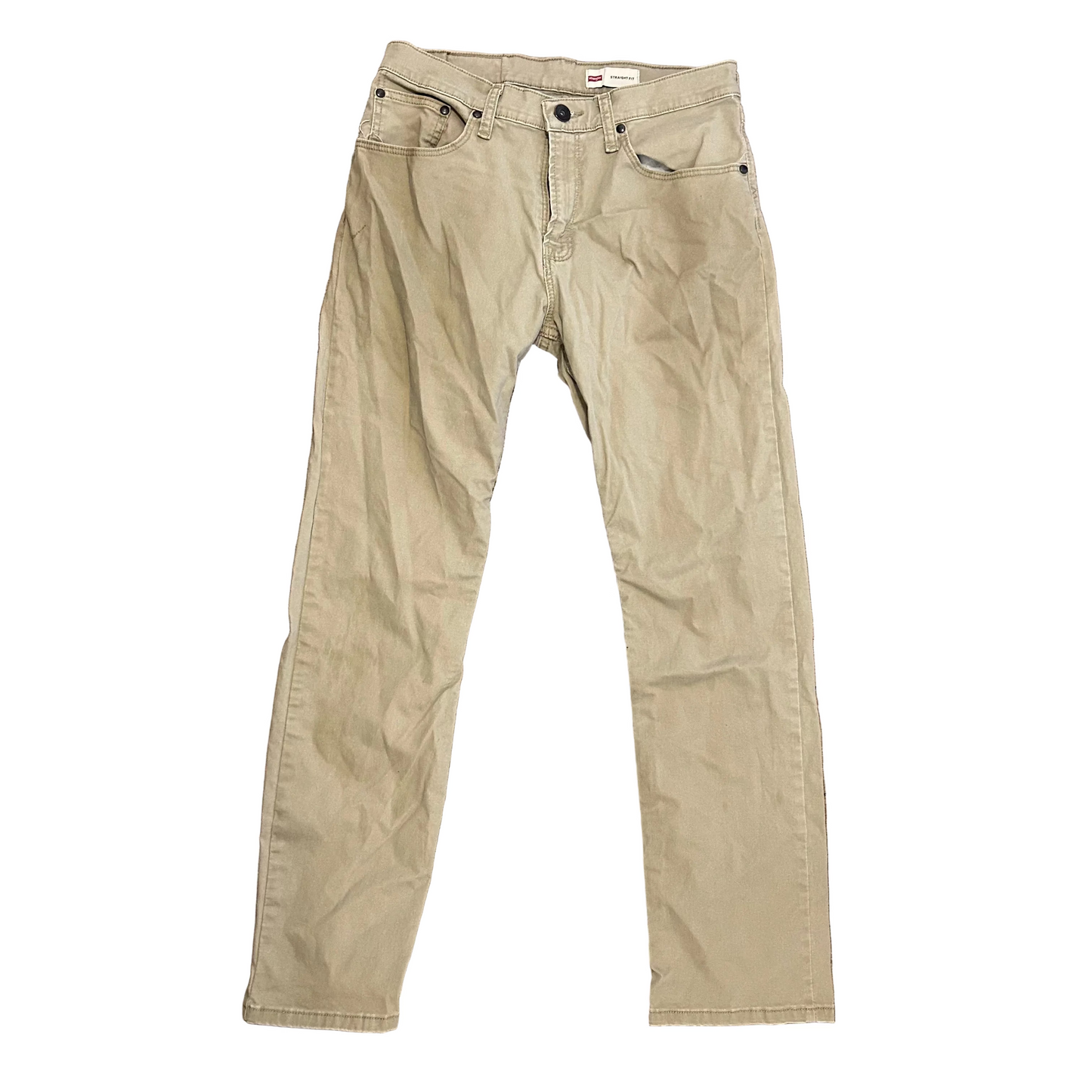 Wrangler Straight Fit Tan Khaki Denim Jeans - 30” x 30”