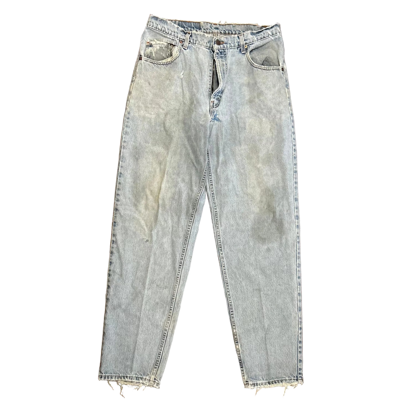 Levis 560 Distressed Denim Blue Jeans - 34” x 33.5”