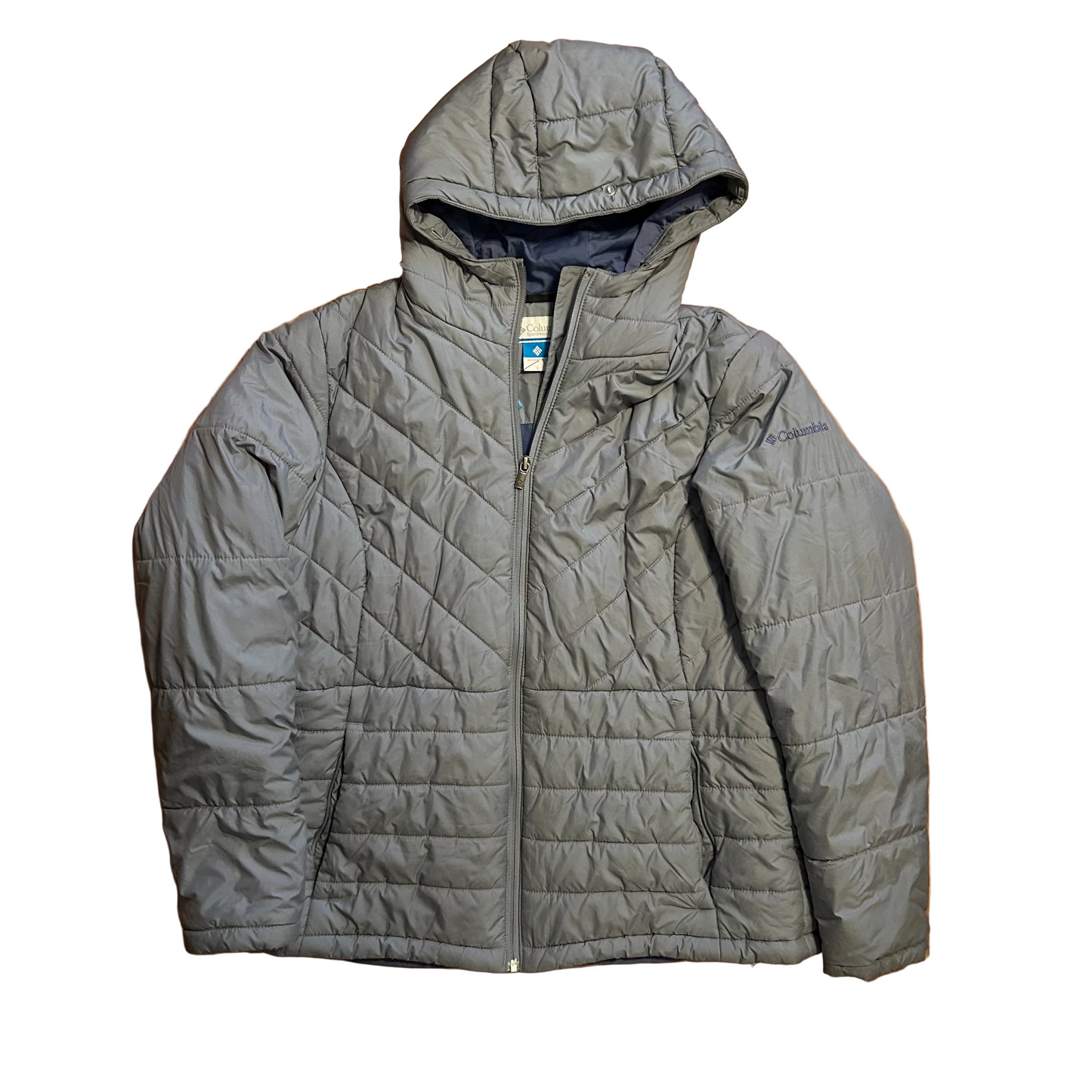 Columbia Zip Up Puffer Winter Jacket Coat - Medium - 21" x 25.5"