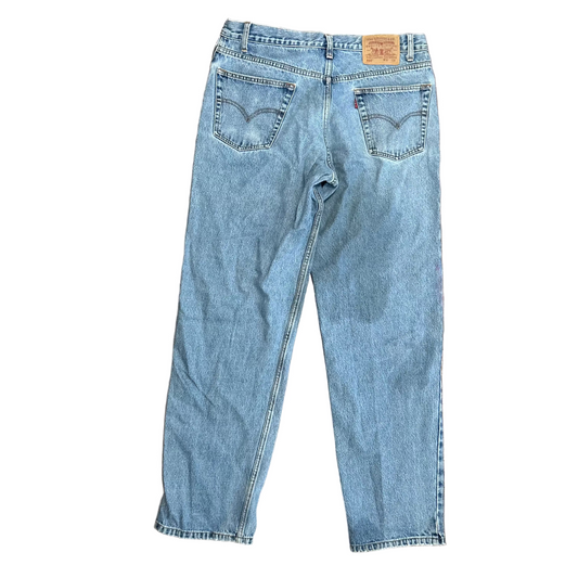 90's Levis 550 Denim Blue Jeans - 33” x 33”