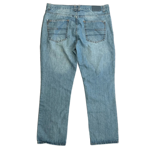 Swiss Cross Denim Blue Jeans - 38” x 32”