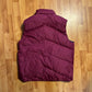 Reversible Puffer Vest Maroon Navy - Large - 23" x 26"