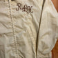 80's Chainstitched RLH Zip Up Yellow Cream Jacket - Large - 23" x 23"