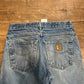 Carhartt Carphartt Blue Denim Distressed Jeans - 30” x 29”