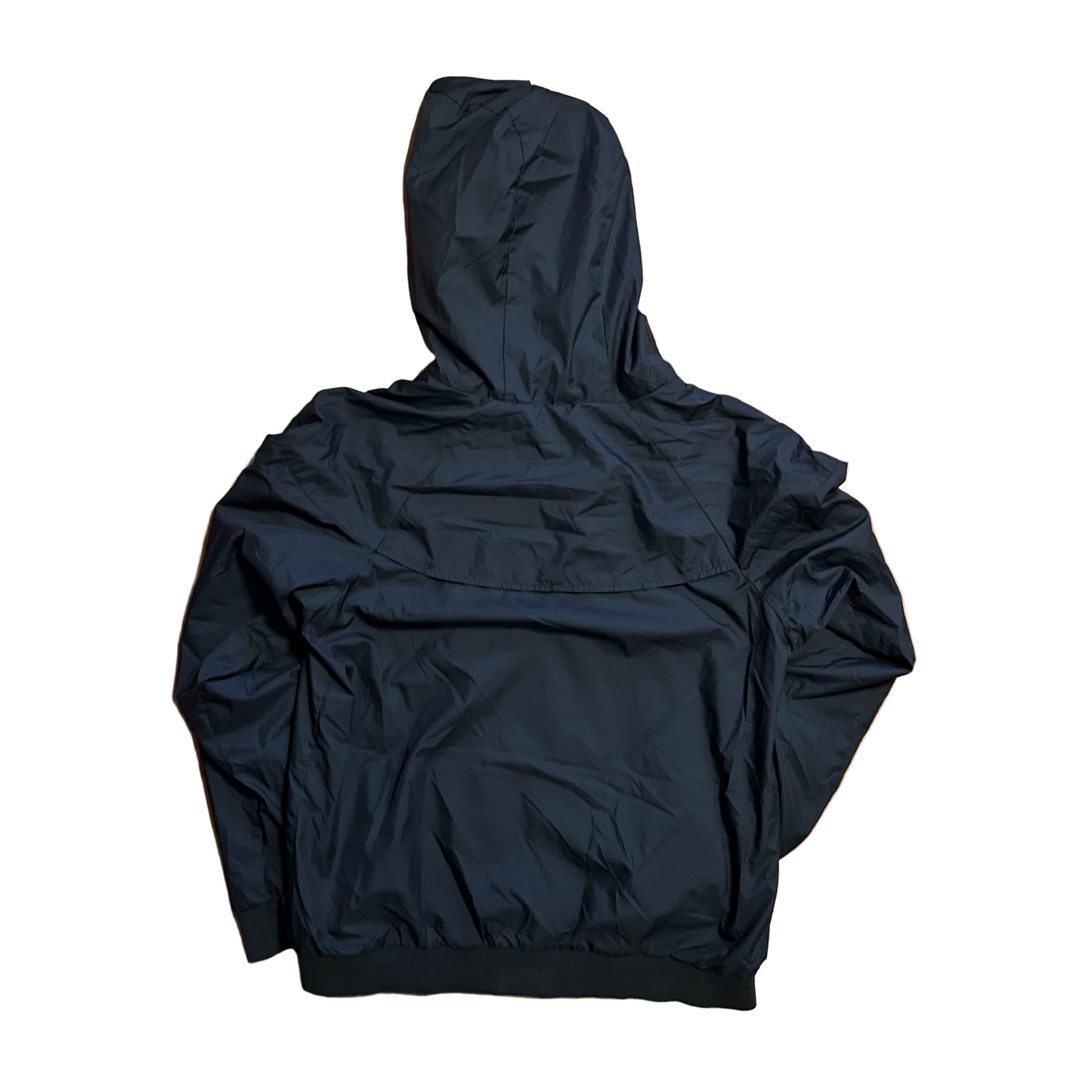 Nike Black Zip Up Windbreaker Jacket - Medium - 20" x 23"