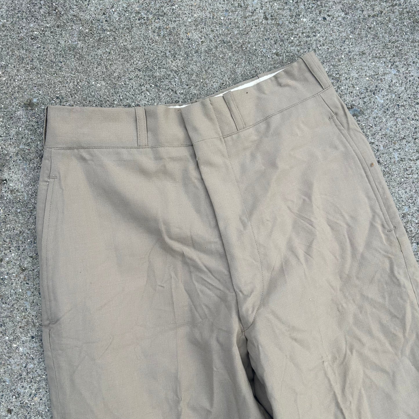 70/80's Brown Khaki Dress Pants - 26" x 30.5"