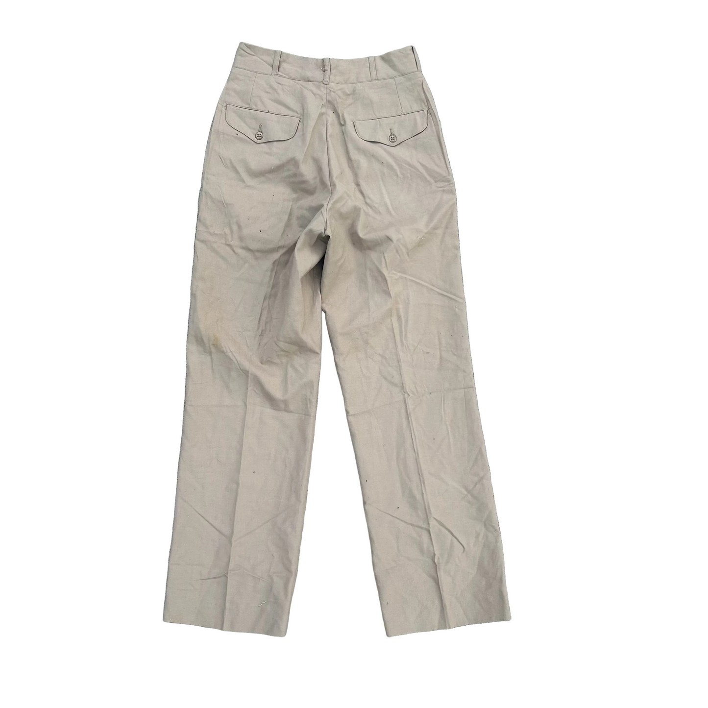 70/80's Brown Khaki Dress Pants - 26" x 30.5"