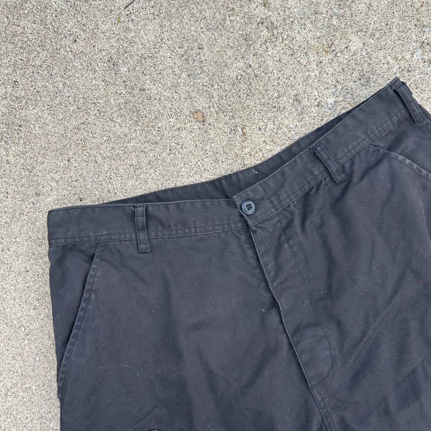 Rothco Black Cargo Pants - Tagged Large Regular, Adjustable Waist - 37” x 31.5”