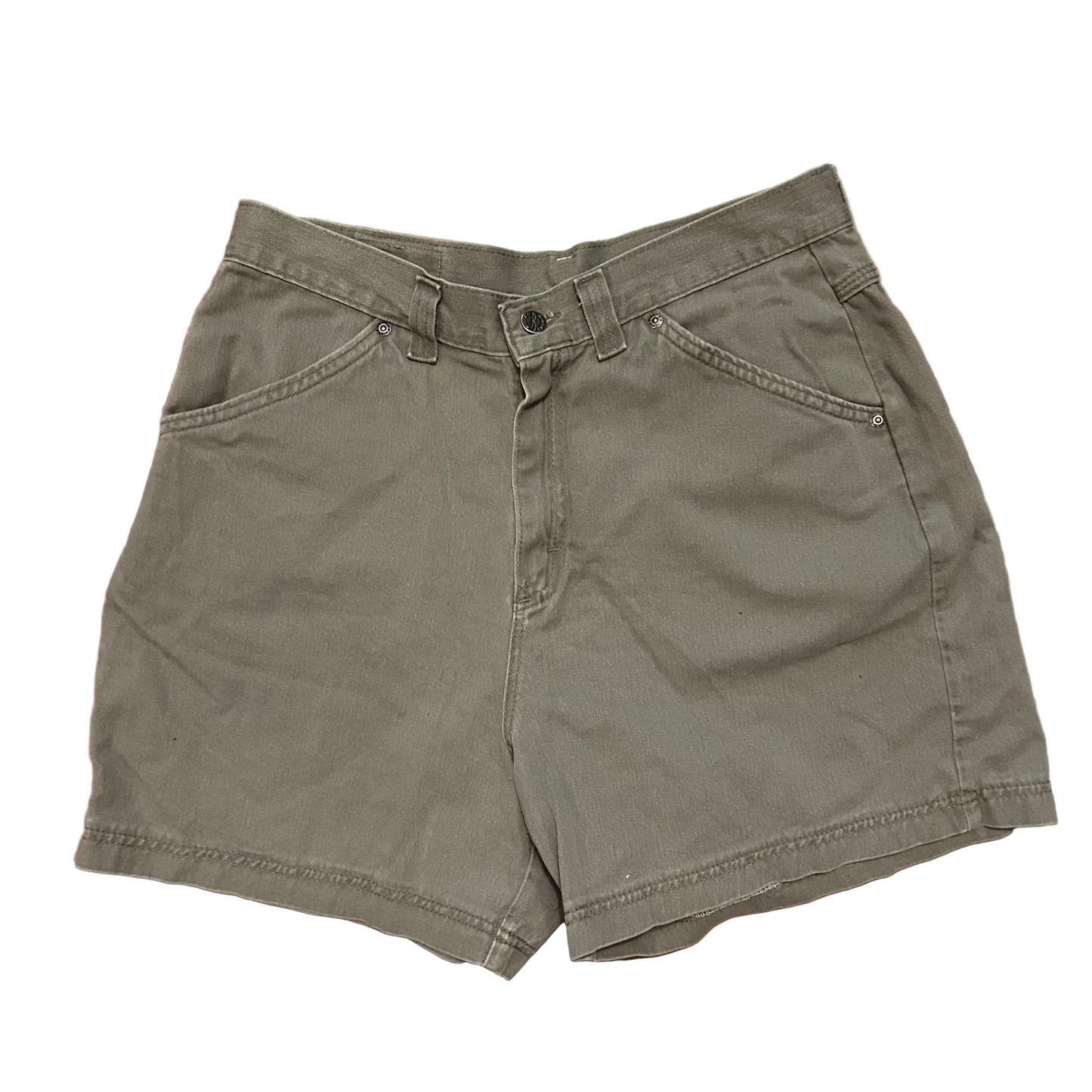 Lee Riders Simply Khakis Green Brown Denim Shorts - 32" x 5"