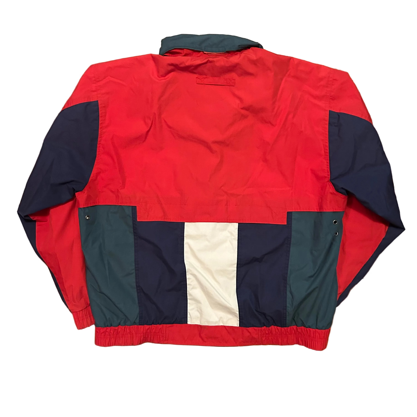 90’s London Fog Red Navy Blue Green Windbreaker Jacket Coat - XLarge - 26.5" x 28.5"