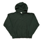 Homespun Green Blank Cotton Poly Hoodie Sweatshirt - XLarge - 25.5" x 26.5"