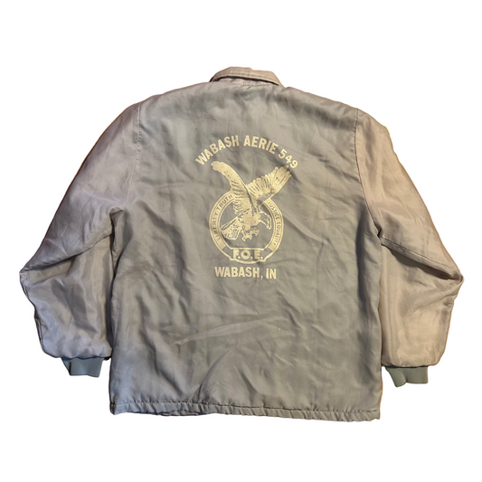 70/80's Grey Fleece Lined Nylon Lucille Wabash Aerie 549 Indiana Jacket - XLarge - 24" x 28"