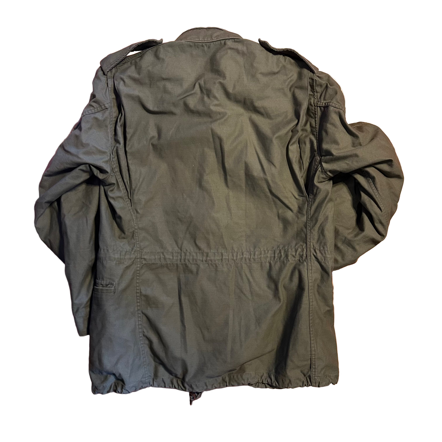 70's Military Cold Weather Green Zip Up Jacket - Large - 23" x 30"