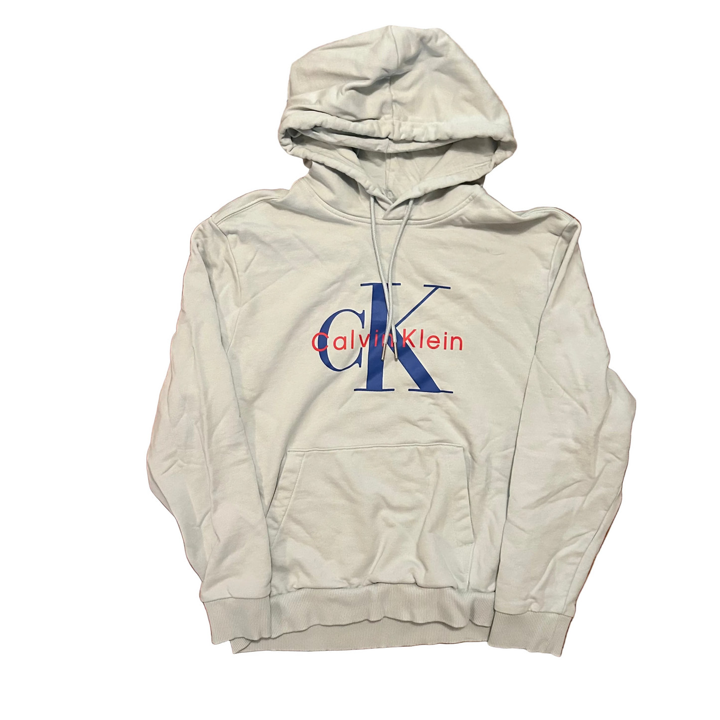 Calvin Klein Light Blue Logo Hoodie Sweatshirt - Medium - 21.5" x 26"