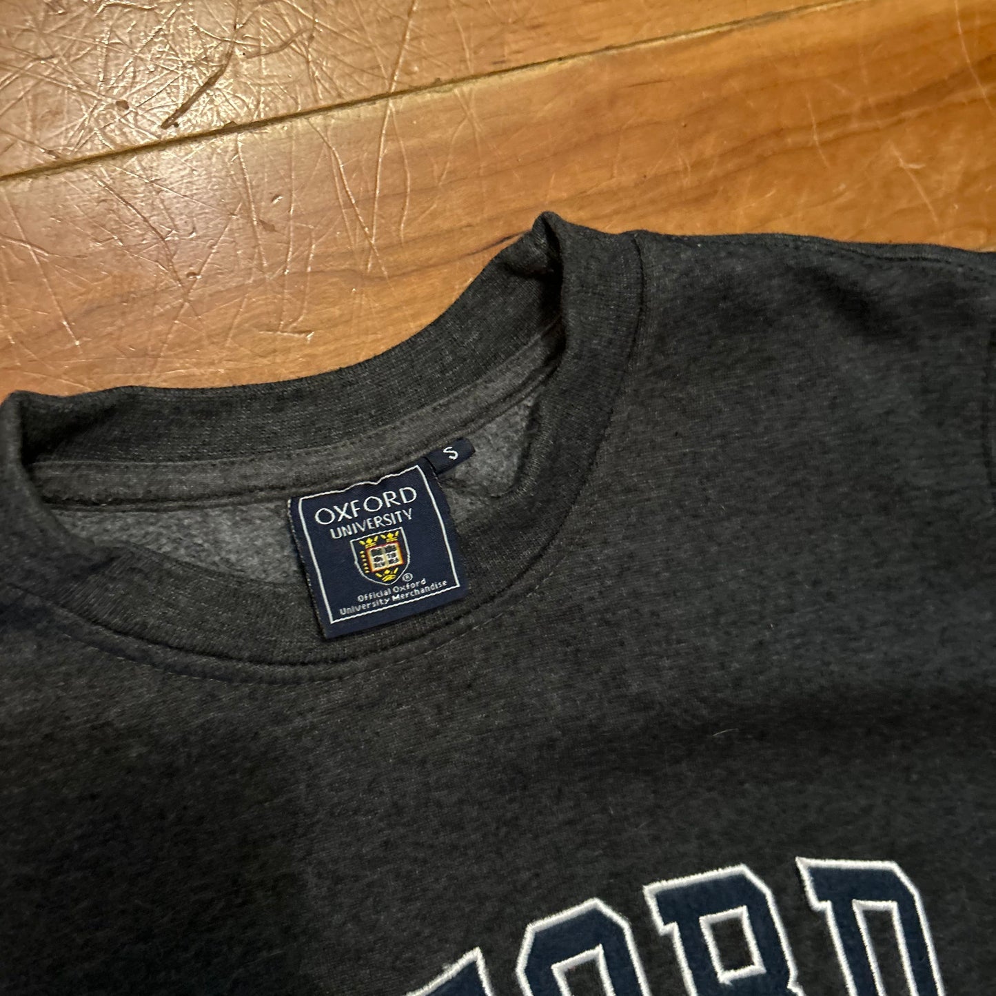 Oxford University Grey Cotton Poly College University Crewneck Sweatshirt - Small - 19.5" x 27.5"