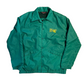 70/80's Pla Jac Dunbrooke Fleece Lined Hillshire Farm Green Button Up Nylon Windbreaker Jacket - Large - 22" x 27"