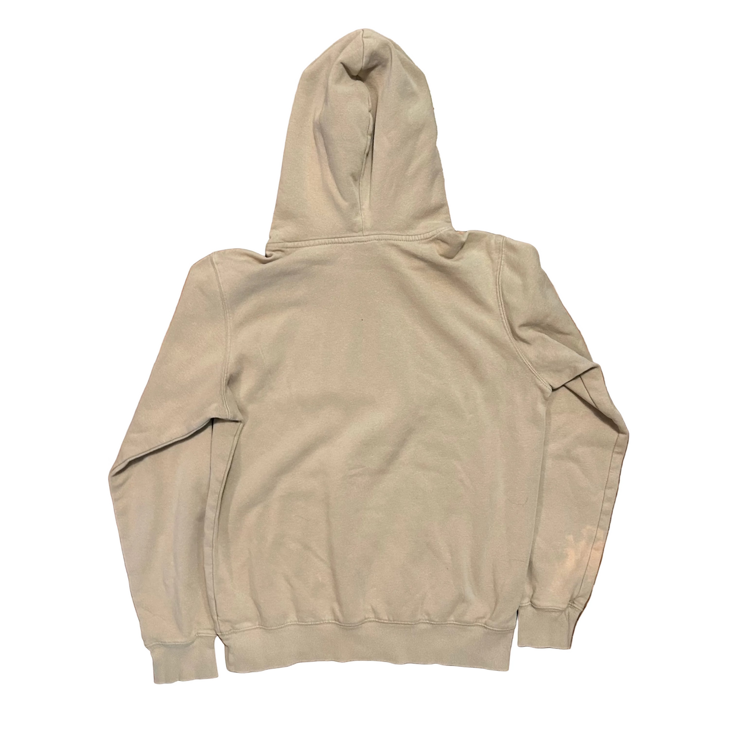 The North Face Cream Brown Hoodie Logo Sweatshirt - Medium - 21" x 26"