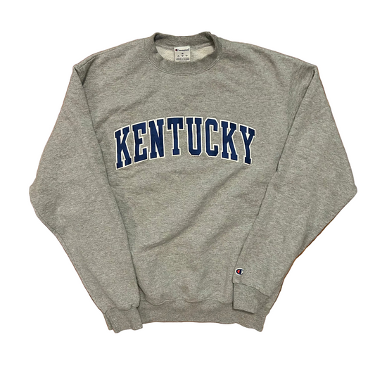 Champion Kentucky Wildcats University College Grey Crewneck Sweatshirt - Medium - 21" x 26"