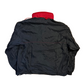 Nylon Anorak Black Red Half Zip Windbreaker Jacket - XLarge - 24" x 26"