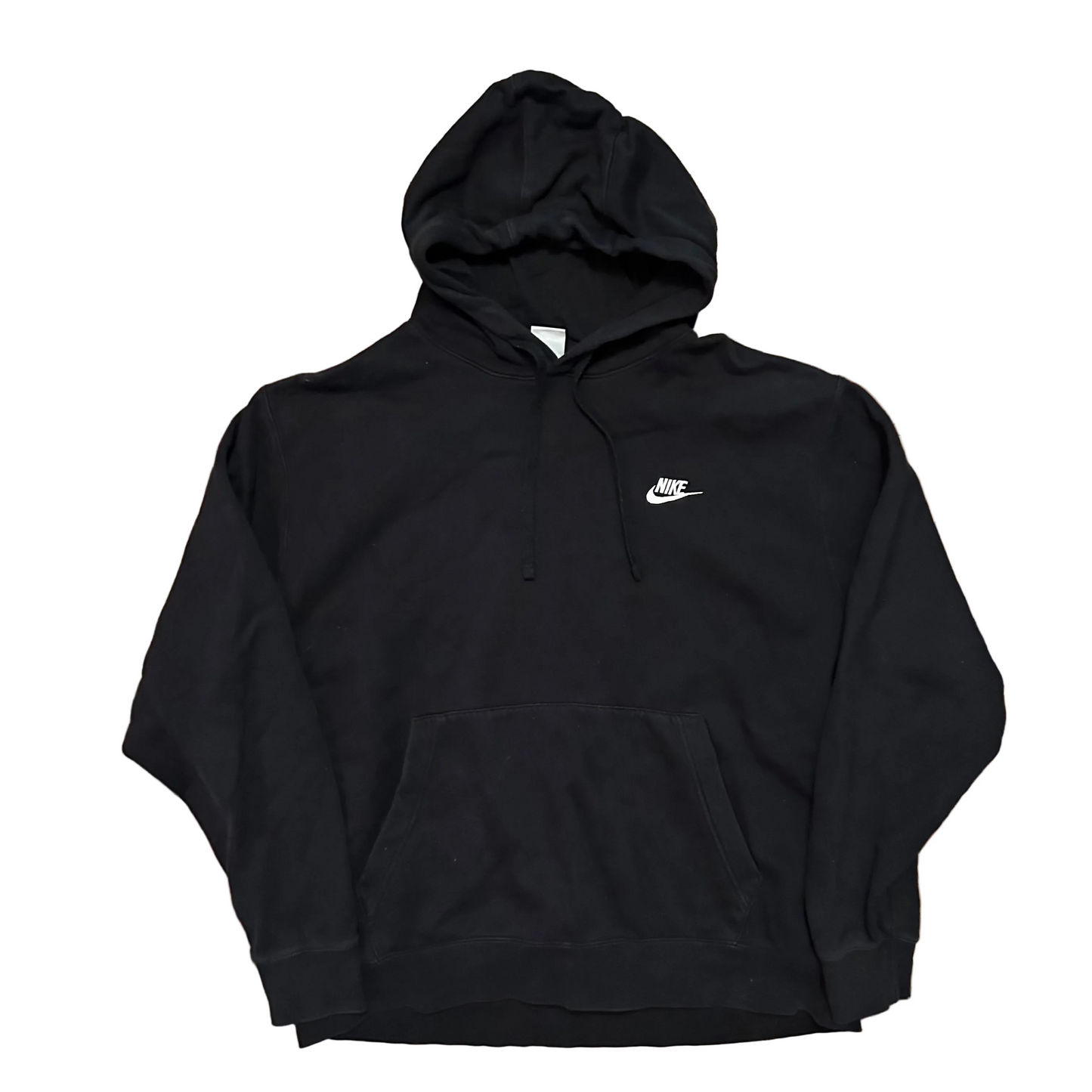 Black Nike Mini Swoosh Spellout Hoodie Sweatshirt - XLarge - 26" x 28"
