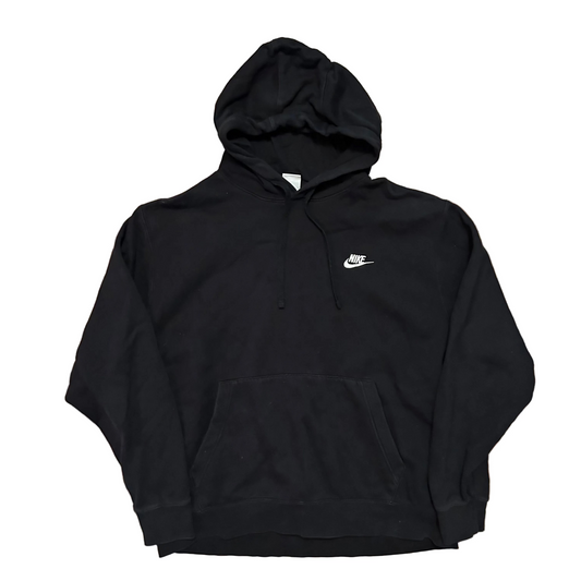Black Nike Mini Swoosh Spellout Hoodie Sweatshirt - XLarge - 26" x 28"