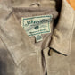 St Johns Bay Leather Suede Button Up Tan Jacket - Large - 23" x 30"