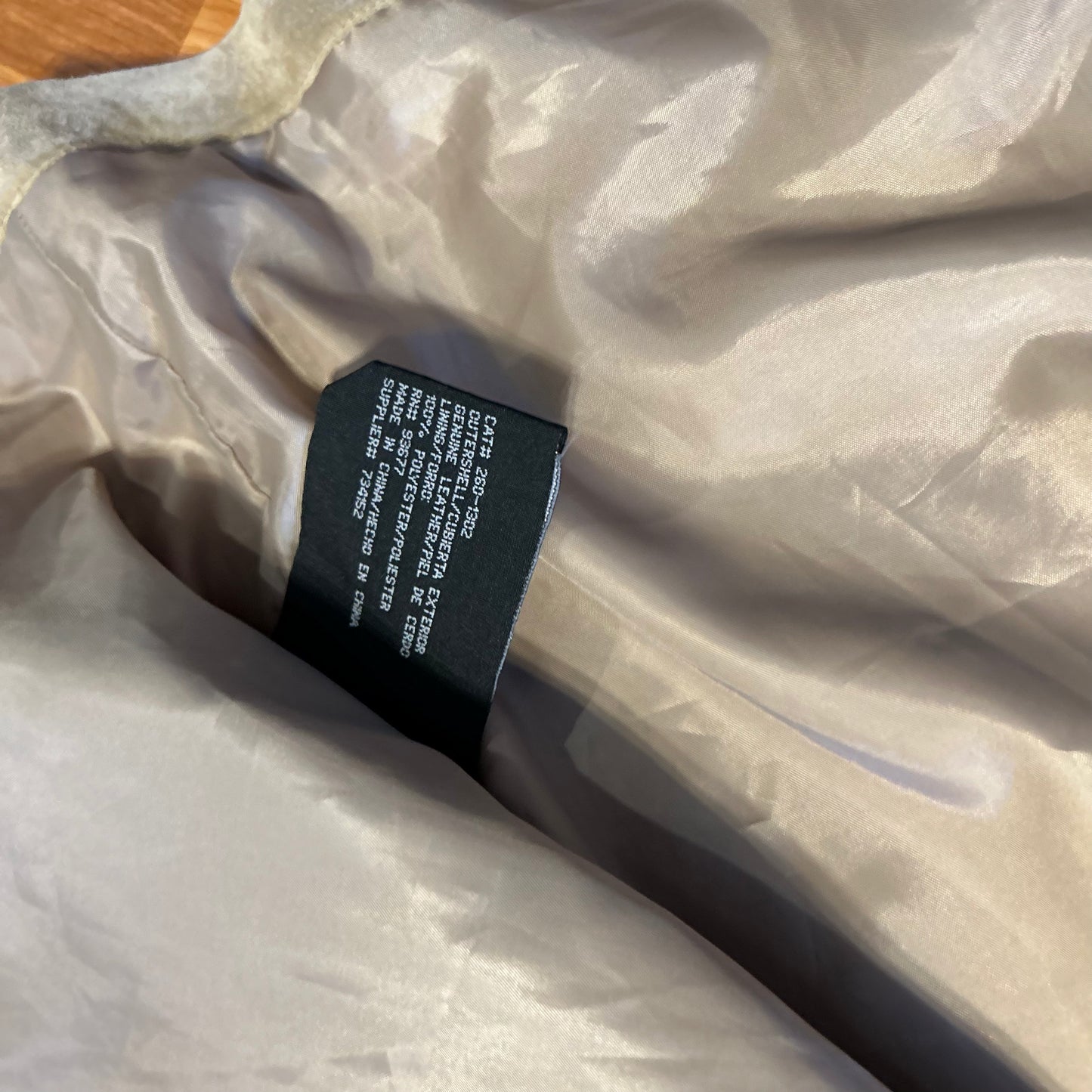 St Johns Bay Leather Suede Button Up Tan Jacket - Large - 23" x 30"