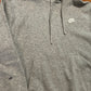 Nike Grey Mini Swoosh Spellout Grey Hoodie Sweatshirt - Medium - 21.5" x 28"