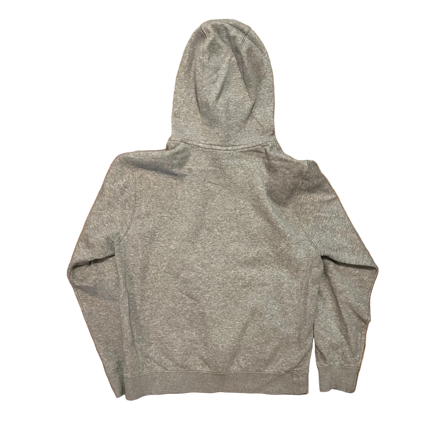 Nike Grey Mini Swoosh Spellout Grey Hoodie Sweatshirt - Medium - 21.5" x 28"