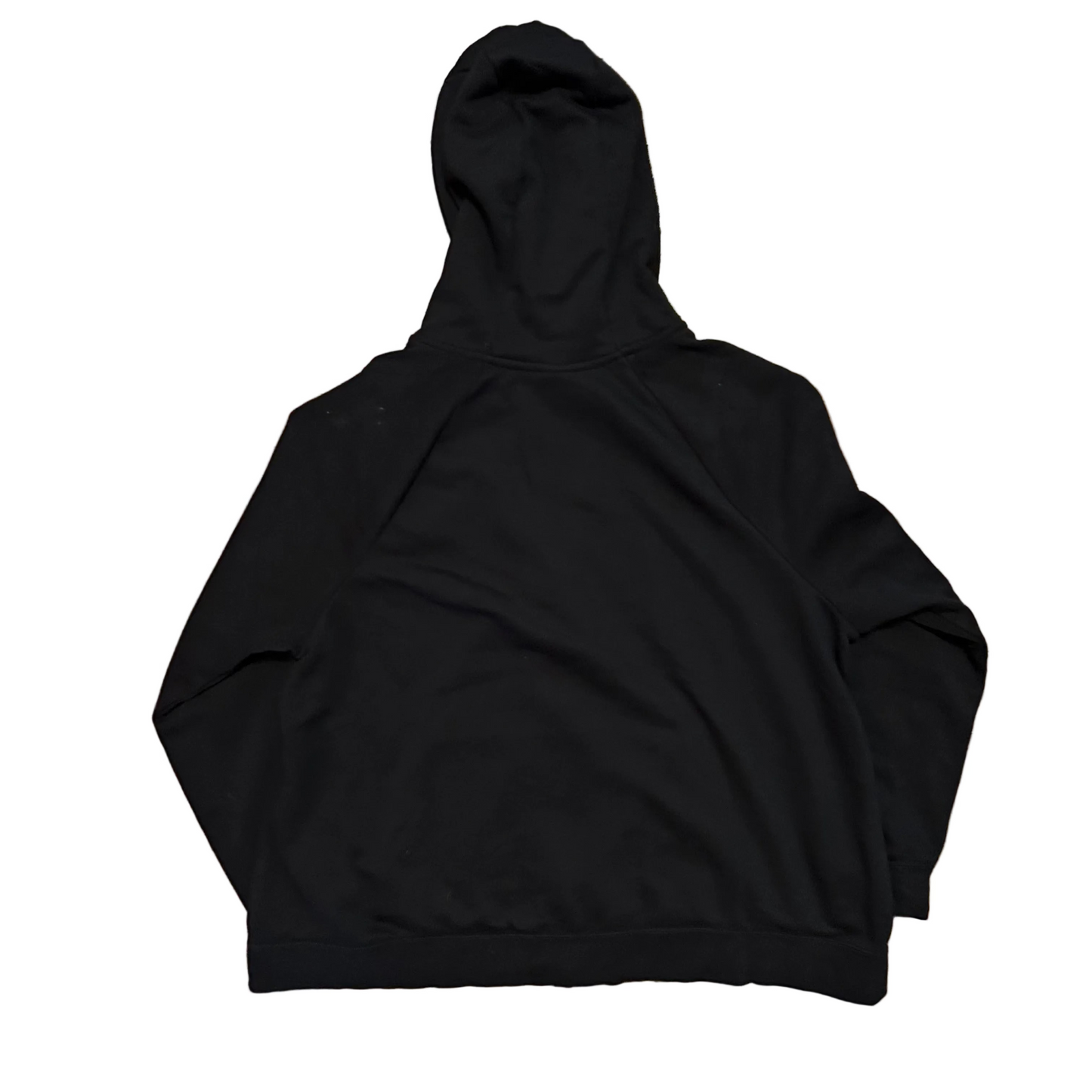Nike Black Mini Swoosh Spellout Hoodie Zip Up Sweatshirt - XLarge - 25.5" x 27"